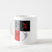 Abstrakter Lacrosse Kaffeetasse (Vorderseite Links)