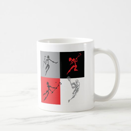 Abstrakter Lacrosse Kaffeetasse (Rechts)