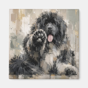 Abstrakter Landseer Magnet