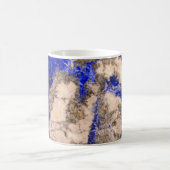 Abstrakter Lapis Lazuli Blue Granit, blauer Marmor Kaffeetasse (Mittel)