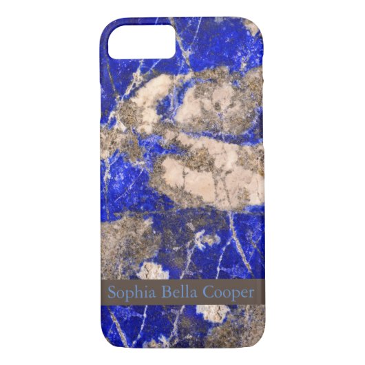 Abstrakter Lapis Lazuli Blue Granit Case-Mate iPhone Hülle (Rückseite)