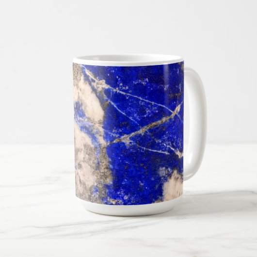 Abstrakter Lapis Lazuli Blue Granit Kaffeetasse (VorderseiteRechts)