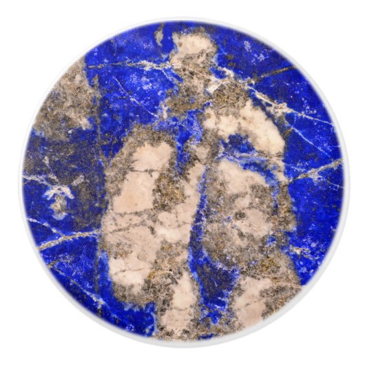 Abstrakter Lapis Lazuli Blue Granit Keramikknauf (Vorderseite)