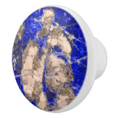 Abstrakter Lapis Lazuli Blue Granit Keramikknauf (Rechts)