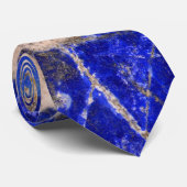 Abstrakter Lapis Lazuli Blue Granit Krawatte (Gerollt)