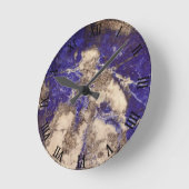 Abstrakter Lapis Lazuli Blue Granit Runde Wanduhr (Winkel)
