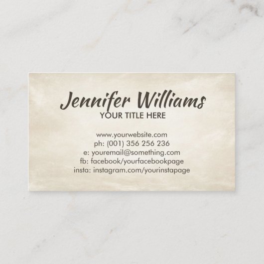 Abstrakter Laubbaum Visitenkarte (Rückseite)