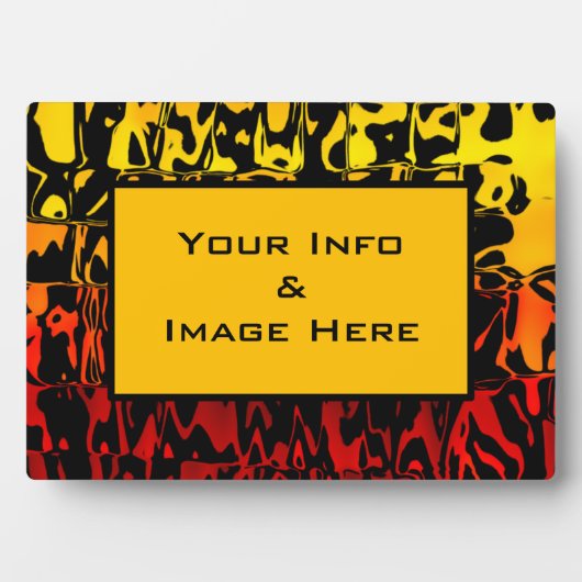 Abstrakter Lavawirbelrahmen Fotoplatte (Vorderseite)