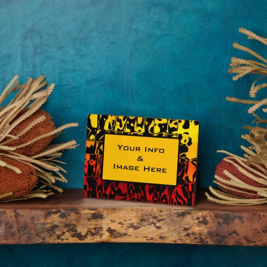 Abstrakter Lavawirbelrahmen Fotoplatte (Seite)