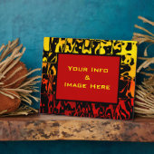 Abstrakter Lavawirbelrahmen Fotoplatte (Seite)