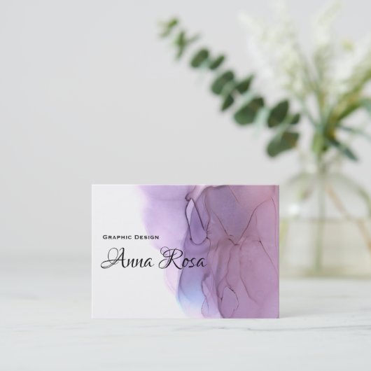 *~* Abstrakter Lavendel der Modernen Kunst Visitenkarte (Stehend Vorderseite)