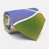Abstrakter Lavendel, grün, blau und weiß Krawatte (Gerollt)