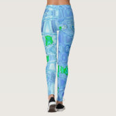 Abstrakter Lavendel Leggings (Rückseite)