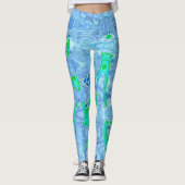 Abstrakter Lavendel Leggings (Vorderseite)
