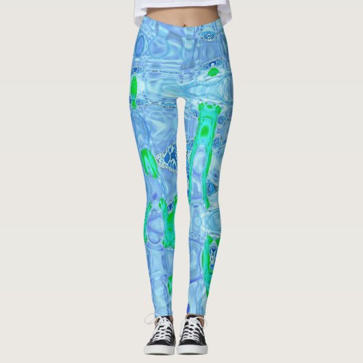Abstrakter Lavendel Leggings (Vorderseite)