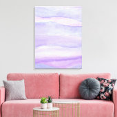 Abstrakter Lavendel Lila Ocean Layers Wasserfarbe Leinwanddruck (Insitu (Wohnzimmer))