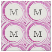 Abstrakter Lavendel Swirl Monogramm Stoff (Muster)