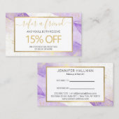 Abstrakter Lavendel Visitenkarte (Vorne/Hinten)