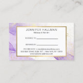 Abstrakter Lavendel Visitenkarte (Rückseite)