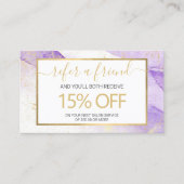 Abstrakter Lavendel Visitenkarte (Vorderseite)