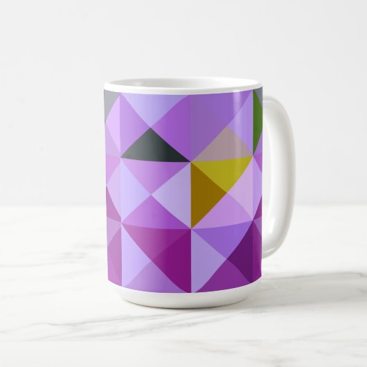 Abstrakter Lavender Geo Tasse Cup (VorderseiteRechts)
