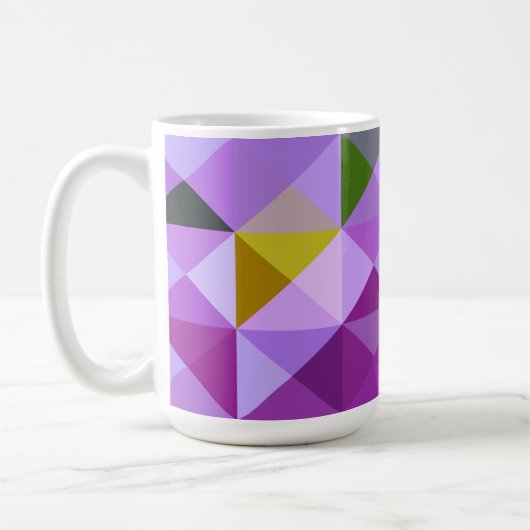 Abstrakter Lavender Geo Tasse Cup (Links)