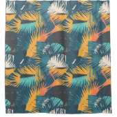 Abstrakter Leaf Pattern Duschvorhang (Vorderseite)