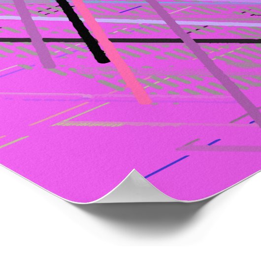 Abstrakter, lebendiger 80er poster (Ecke)