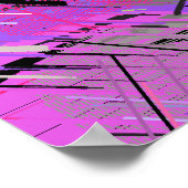 Abstrakter, lebendiger 80er poster (Ecke)