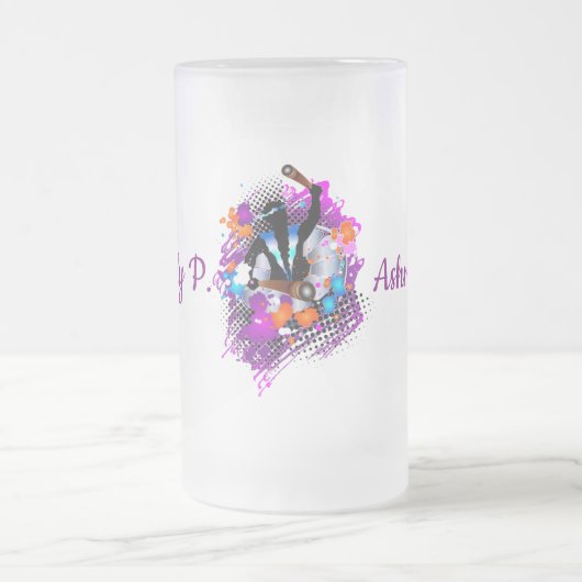 Abstrakter, lebendiger Karneval Panman Mattglas Bierglas (Mittel)