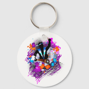 Abstrakter, lebendiger Karneval Panman Schlüsselanhänger