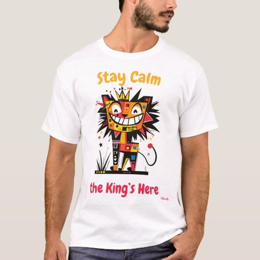 Abstrakter, lebendiger Lion King T - Shirt (Vorderseite)