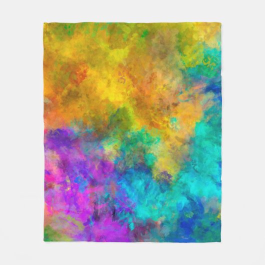 abstrakter, lebendiger Regenbogen-Hintergrund Fleecedecke (Vorderseite)
