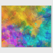 abstrakter, lebendiger Regenbogen-Hintergrund Geschenkpapier (Flach)