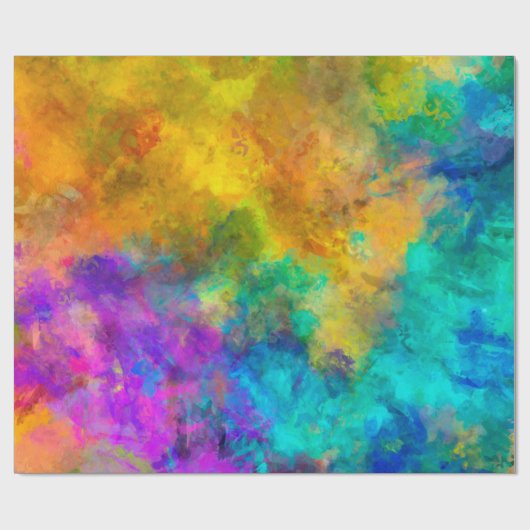 abstrakter, lebendiger Regenbogen-Hintergrund Geschenkpapier (Flach)