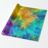 abstrakter, lebendiger Regenbogen-Hintergrund Geschenkpapier (Ungerollt)