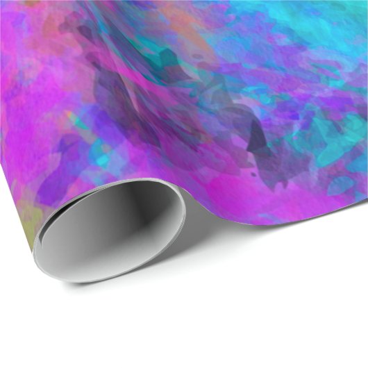 abstrakter, lebendiger Regenbogen-Hintergrund Geschenkpapier (Rolleneckpunkt)