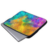 abstrakter, lebendiger Regenbogen-Hintergrund Laptopschutzhülle (Vorne Knopf)