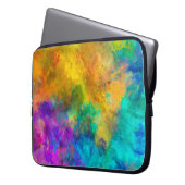 abstrakter, lebendiger Regenbogen-Hintergrund Laptopschutzhülle (Vorderseite Links)