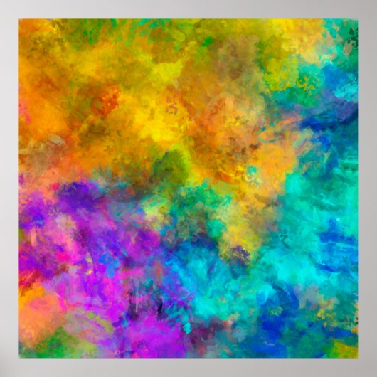 abstrakter, lebendiger Regenbogen-Hintergrund Poster (Vorne)