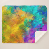 abstrakter, lebendiger Regenbogen-Hintergrund Sherpadecke (Vorderseite (Horizontal))