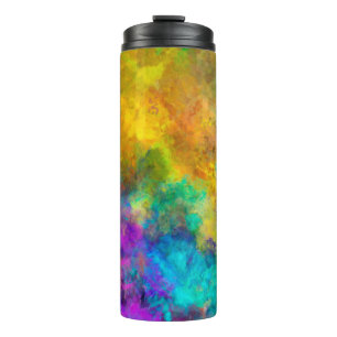 abstrakter, lebendiger Regenbogen-Hintergrund Thermosbecher