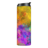 abstrakter, lebendiger Regenbogen-Hintergrund Thermosbecher (Nach links gedreht)