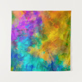 abstrakter, lebendiger Regenbogen-Hintergrund Wandteppich (Vorderseite (Horizontal))