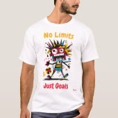 Abstrakter, lebendiger Soccer Player T - Shirt (Vorderseite)