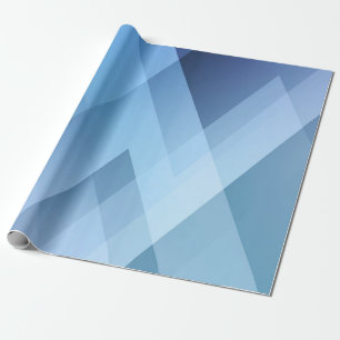 Abstrakter leichter Hintergrund. Blaues Dreiecks M Geschenkpapier