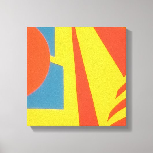 Abstrakter Leinwanddruck Lemon Fire (Vorderseite)