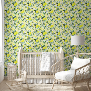 Abstrakter Lemon-Aquarelldruck Tapete