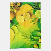Abstrakter Lemon Limon Nature Art Geschirrtuch (Vertikal)