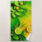 Abstrakter Lemon Limon Nature Art Strandtuch (Vorderseite)